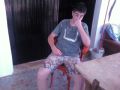 Damián con resaca