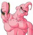Majin Boo malo, mejor conocido como Super Boo riendose de tu fea cara.