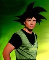 El hombre araña disfrasado de Goku.